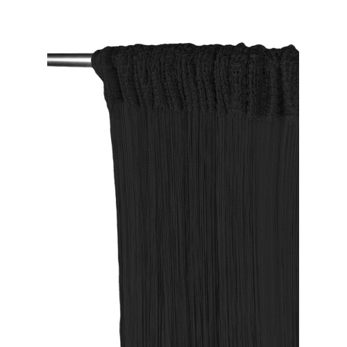 TENDA a FILI Vivienne per porta  CM. 150X300 tinta unita NERO