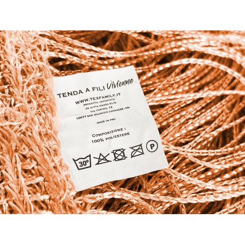 Vivienne WIRE CURTAIN for door CM. 150X300 solid color ORANGE