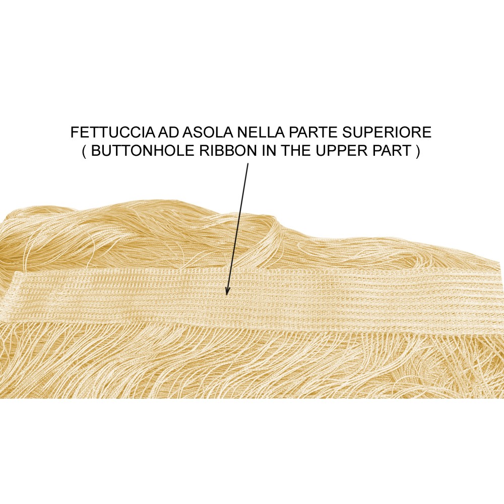TENDA a FILI Vivienne per porta  CM. 150X300 tinta unita PANNA