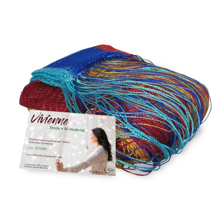 Vivienne DRAHTVORHANG für Tür CM. 150X300 einfarbig MULTICOLOR