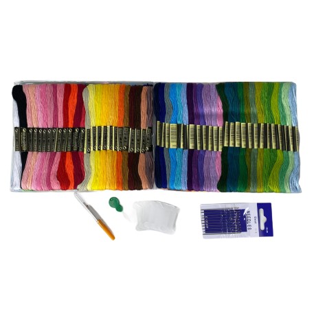 Lot de 50 Skins Point de Croix GINA le fil d'écheveau pour fil à broder et kit de broderie 2