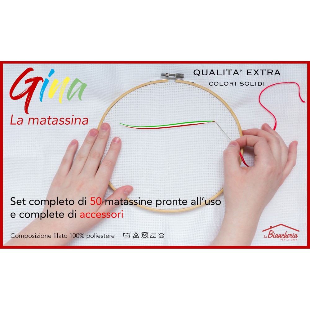 Lot de 50 Skins Point de Croix GINA le fil d'écheveau pour fil à broder et kit de broderie