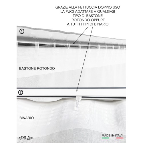 CORTINA DE CORAL rojo cm.160X300 hecha MADE en mezcla de lino ITALIA