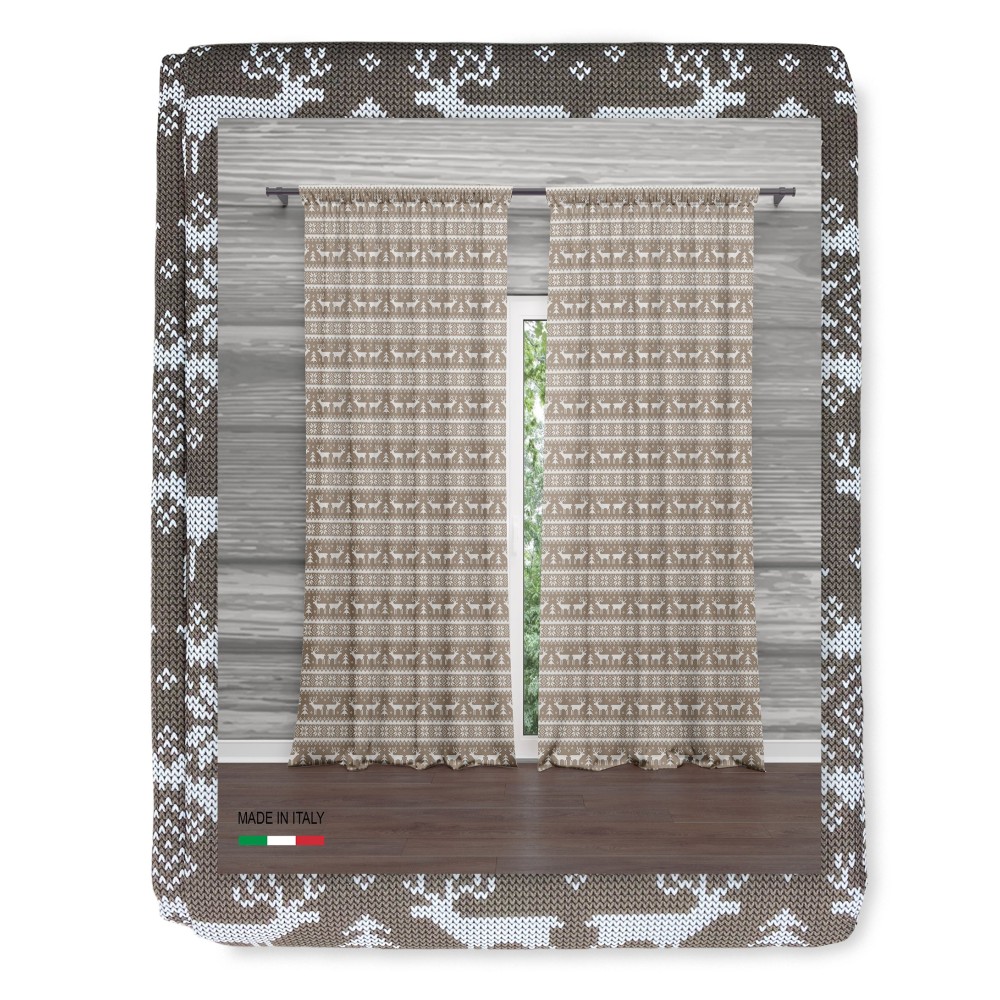 Tent with deer on beige