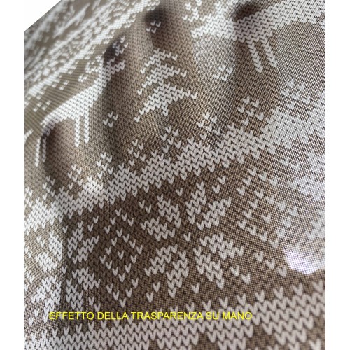BEIGE TYROLEAN CURTAIN MESH cm.160X300 made MADE in ITALY linen blend