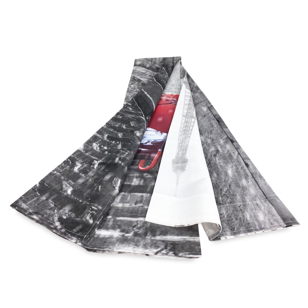 RIDEAU PARIS AVEC PARAPLUIE cm.160x240 emballé MADE in ITALY mélange de lin