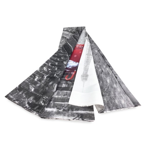 RIDEAU PARIS AVEC PARAPLUIE cm.160x240 emballé MADE in ITALY mélange de lin