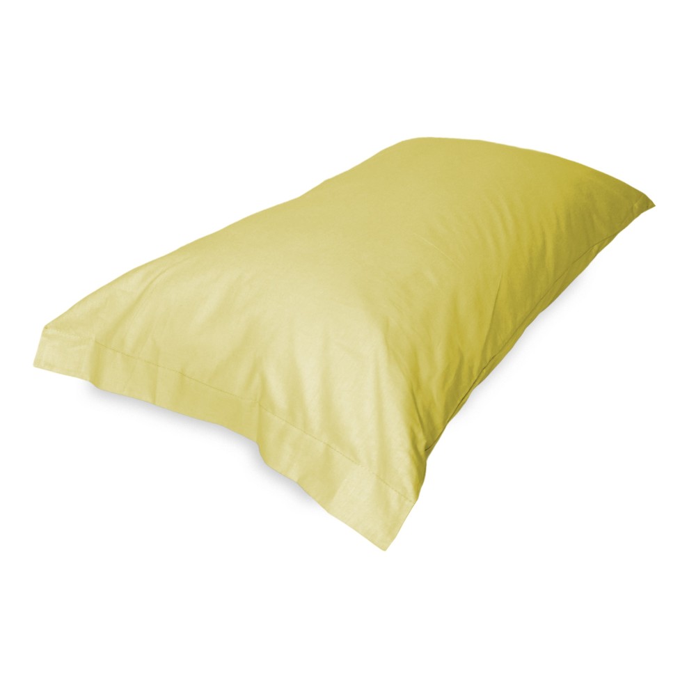 PAIR of pillowcase for STRONG solid color YELLOW pillowcase cm. 52X82