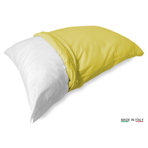 PAIRE de taie d'oreiller pour COUSSIN STRONG de couleur unie JUANE cm. 52X82