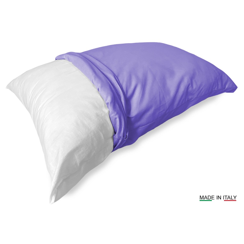 COPPIA federa per GUANCIALE STRONG tinta unita LILLA cm. 52X82