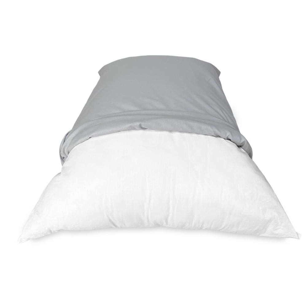 PAR de funda de almohada para almohada STRONG color liso GRIS cm. 52X82