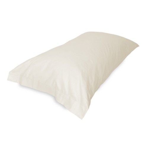 PAIR of pillowcase for STRONG solid color CREAM pillowcase cm. 52X82