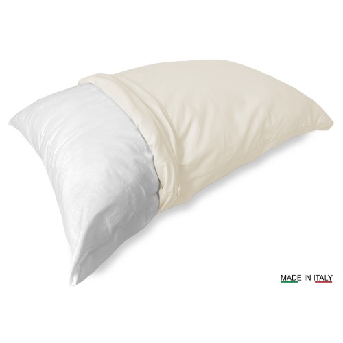 PAR de fundas de almohada para funda de almohada CREMA de color sólido STRONG cm. 52X82
