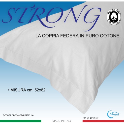 PAAR Kissenbezug für STRONG einfarbig BLAU Kissenbezug cm. 52X82 cm