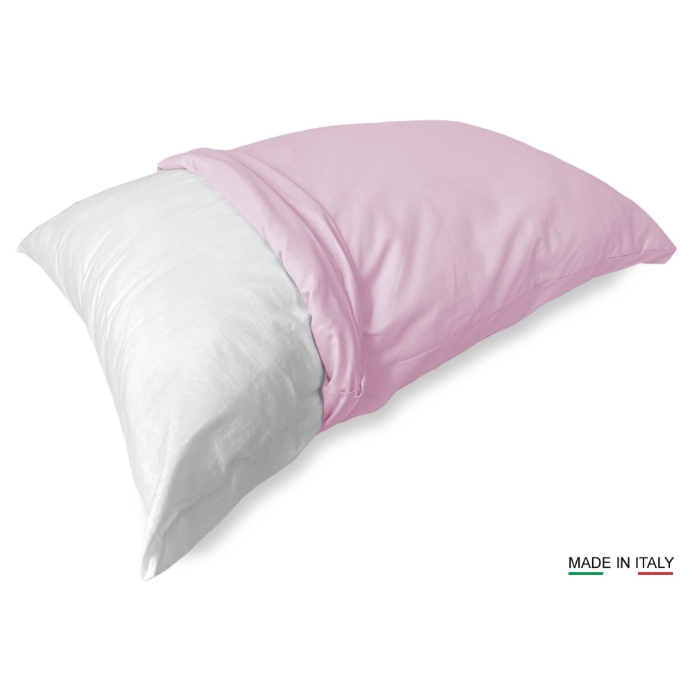PAIR of pillowcase for STRONG solid color PINK cm. 52X82