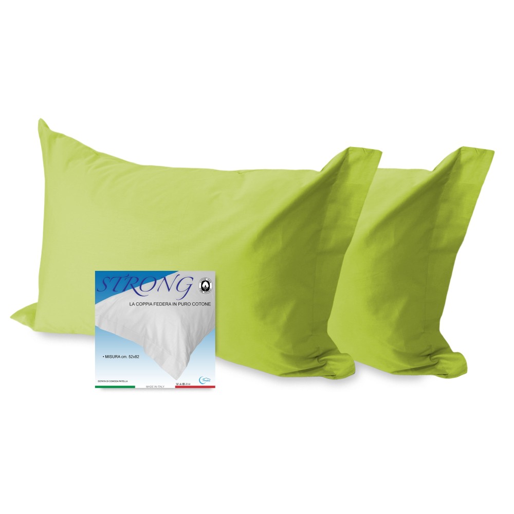 PAAR Kissenbezug für STRONG einfarbig ACID GREEN cm. 52X82 cm