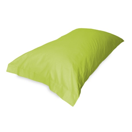 PAIR of pillowcase for STRONG solid color ACID GREEN cm. 52X82 2