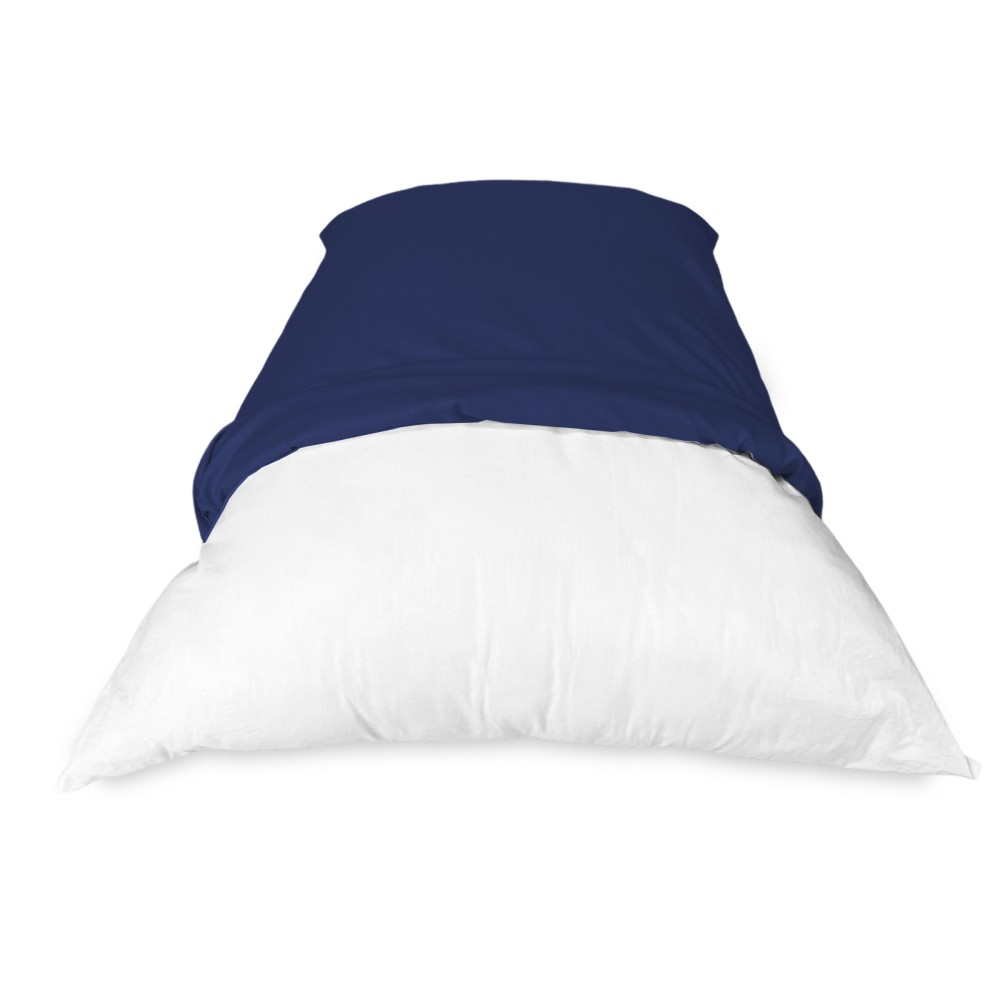 PAIRE LA TAIE DE L'OREILLER SOLIDE BLEU FONCÉ CM. 52X82