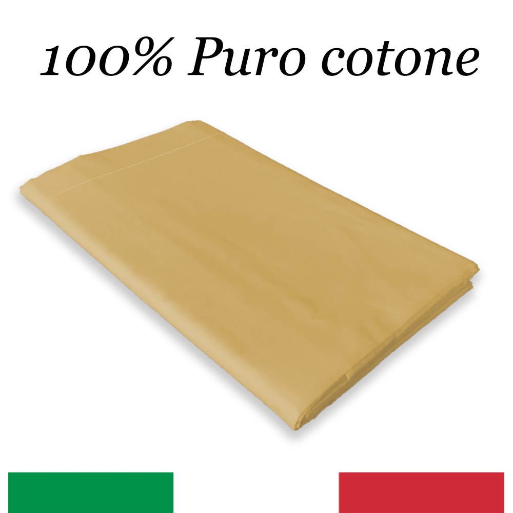 TOP SHEET CORDONETTO STRONG Ochre made in Italy