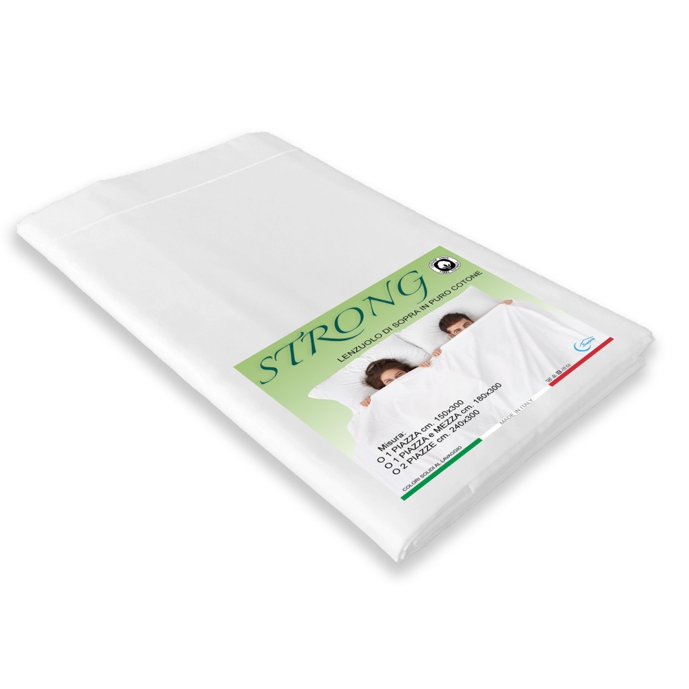 top sheet in pure white cotton