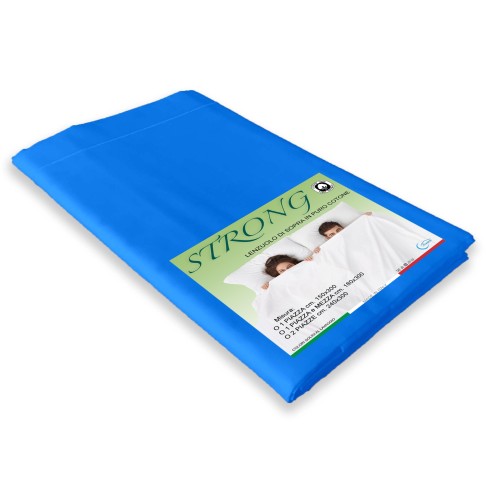 blue top sheet in pure cotton