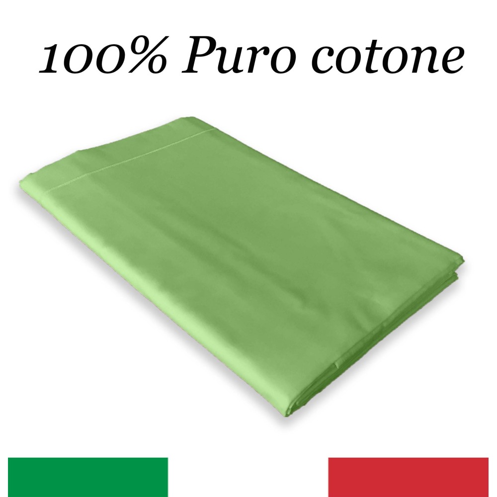 LENZUOLO di sopra CORDONETTO STRONG verde prateria made in Italy
