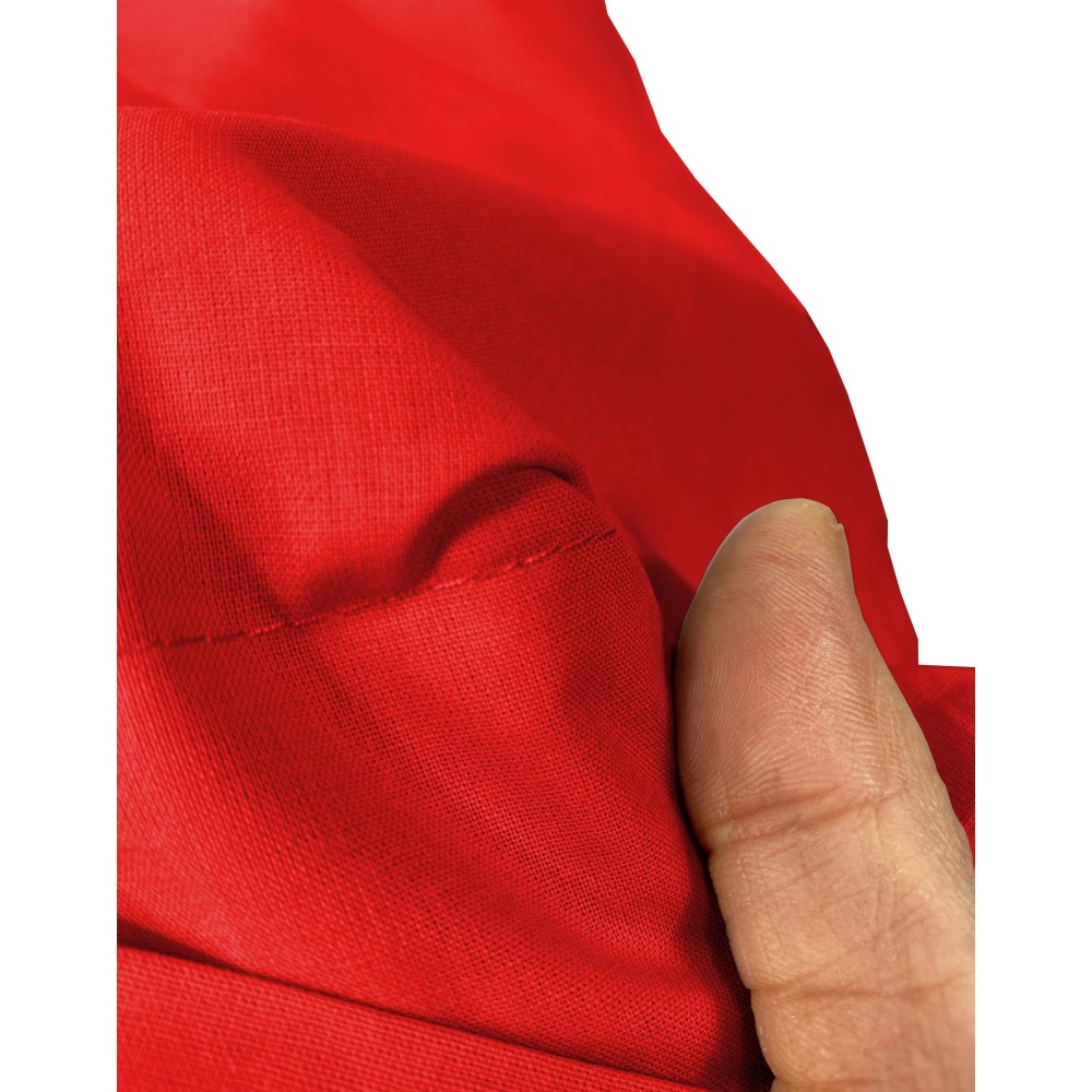 STRONG SHEETS Bettwäsche-Set einfarbig ROT reine BAUMWOLLE Made in Italy