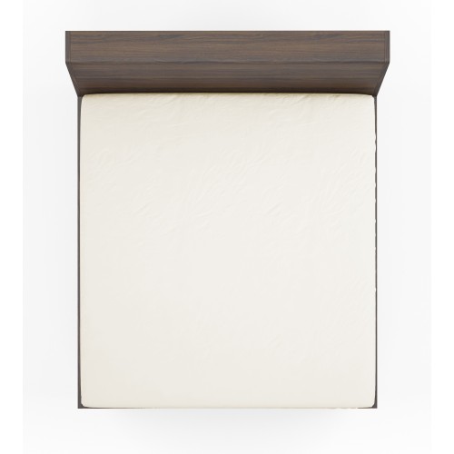 SÁBANA con ESQUINAS FUERTE color sólido CREMA hecho en Italia