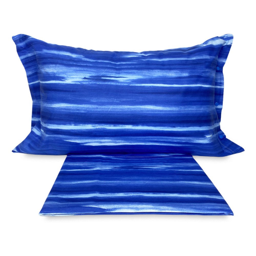 Blauer Bettbezug im modernen Design