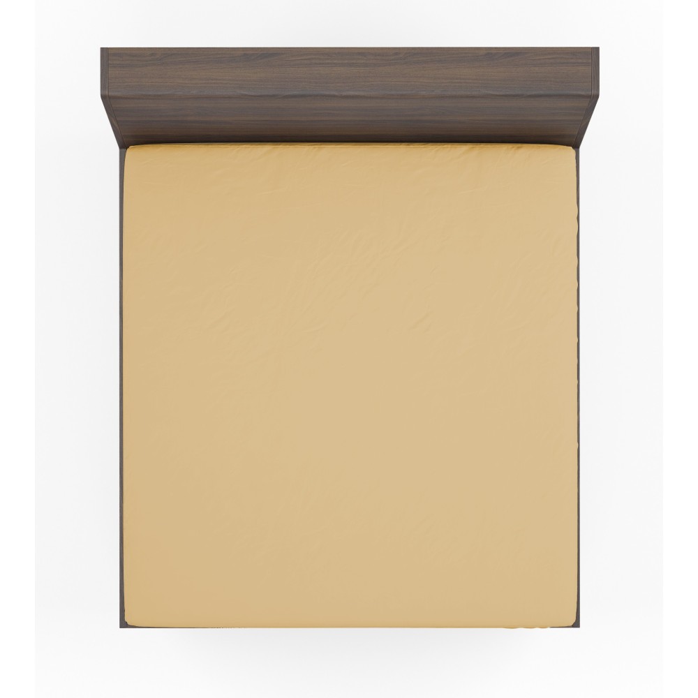 LENZUOLO con ANGOLI STRONG tinta unita OCRA made in Italy