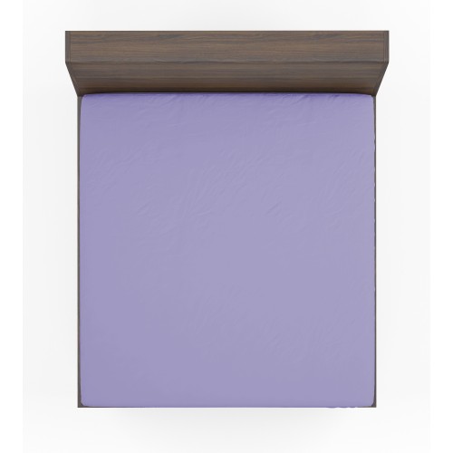 SHEET with CORNERS STRONG solid color LILAC made in Italy