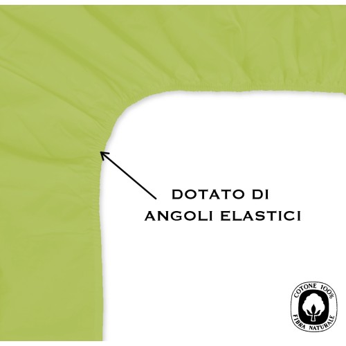DRAP HOUSSE AVEC COINS JOLI VERT EXOTIQUE