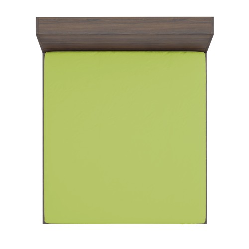 LENZUOLO con ANGOLI STRONG tinta unita VERDE ACIDO made in Italy