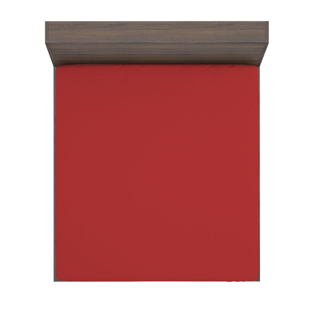 SPANNBETTTUCH mit STRONG einfarbig BORDEAUX made in Italy