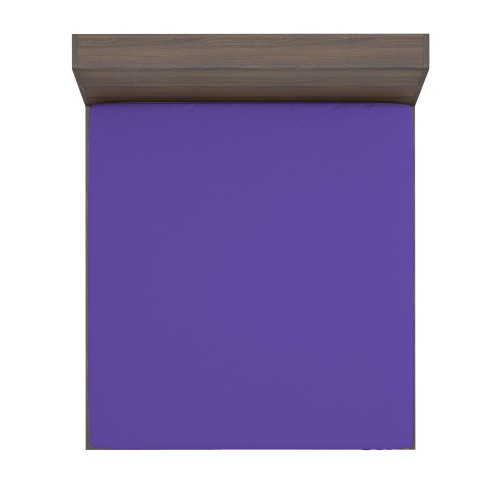 SÁBANA con ESQUINAS FUERTE color sólido PÚRPURA hecho en Italia