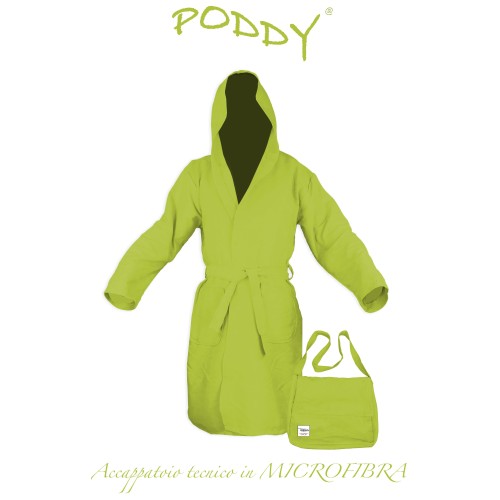 Bathrobe in soft, ultra-absorbent microfiber