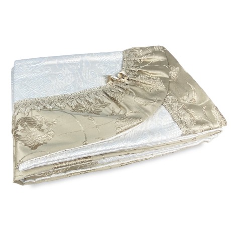 BEDSPREAD WITH GOLD SATIN double bed IDEA WEDDING 2