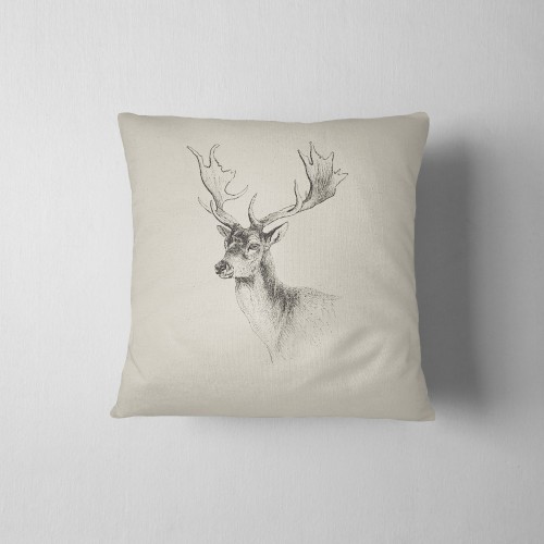 Cuscino ARREDO tirolese CERVO beige ECRÙ cm. 40x40