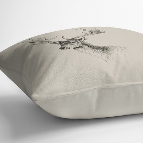 Cuscino ARREDO tirolese CERVO beige ECRÙ cm. 40x40