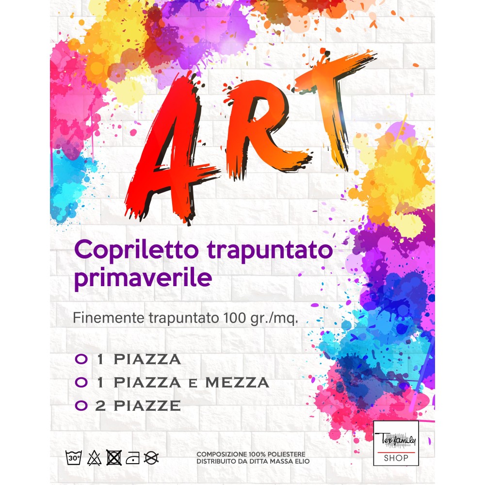 COPRILETTO trapuntato ART sfumato grigio