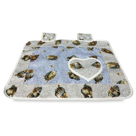 Couvre-four en tissu hibou GRIS