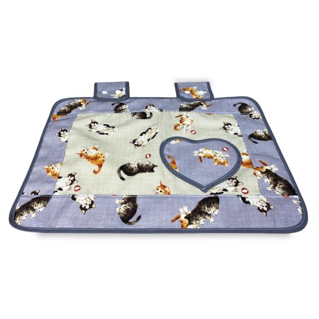 Couvre-four en tissu CHATONS BEIGE