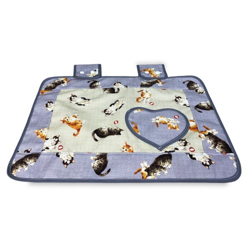 Couvre-four en tissu CHATONS BEIGE