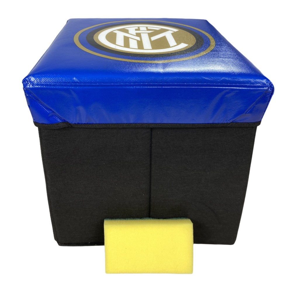 Pouf Container footrest Inter F.C. Officier Noir Bleu avec Rubby Sponge©