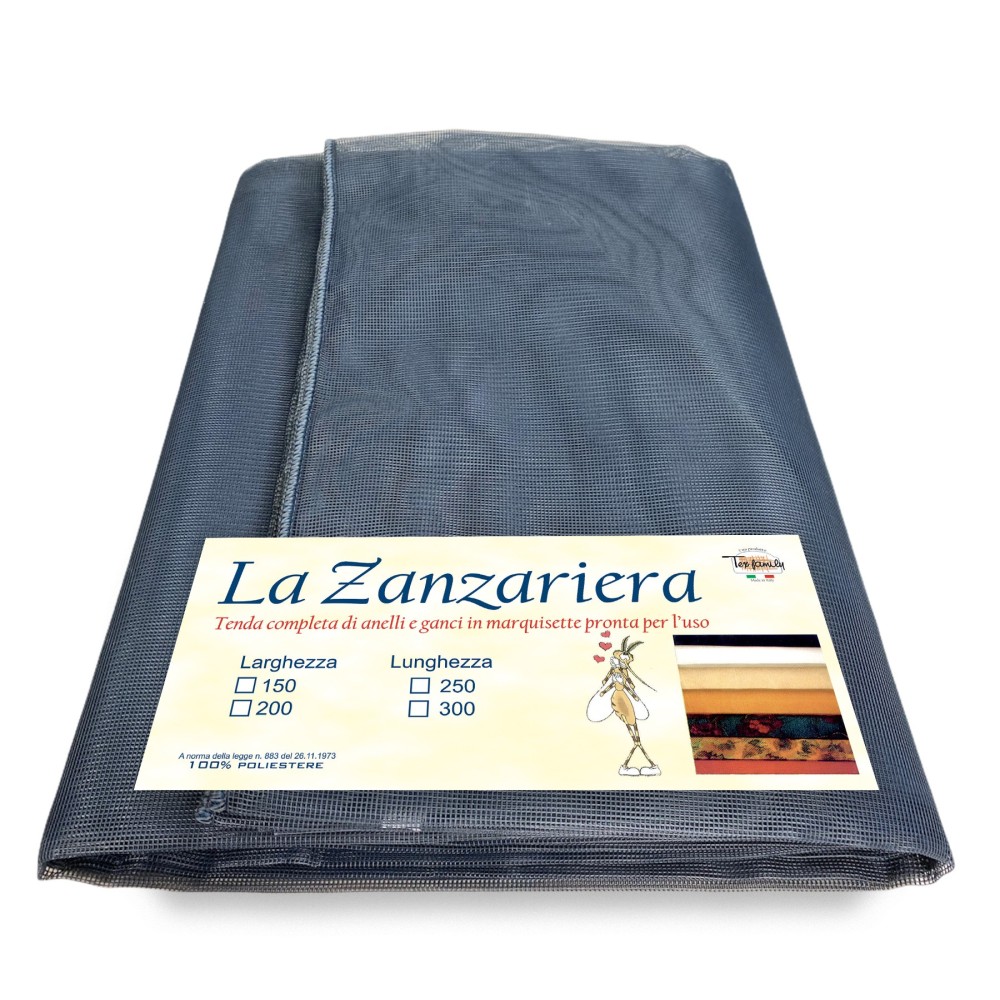 Grey mosquito net with lead