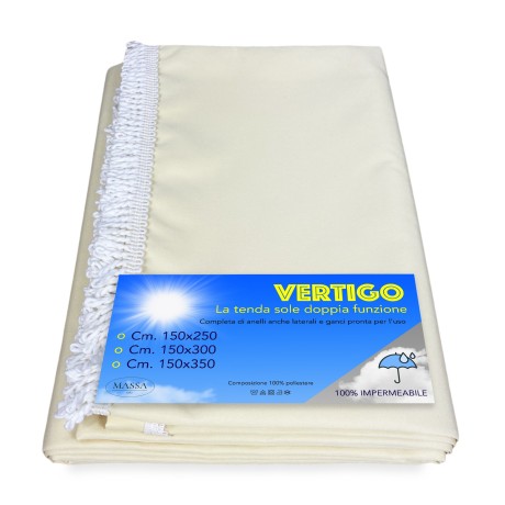 Toldo impermeable color crema liso