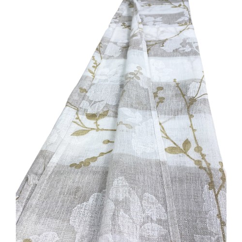 PAIR OF BOUCLÉ CURTAIN OLINKA ECRU' GLASS with LUREX