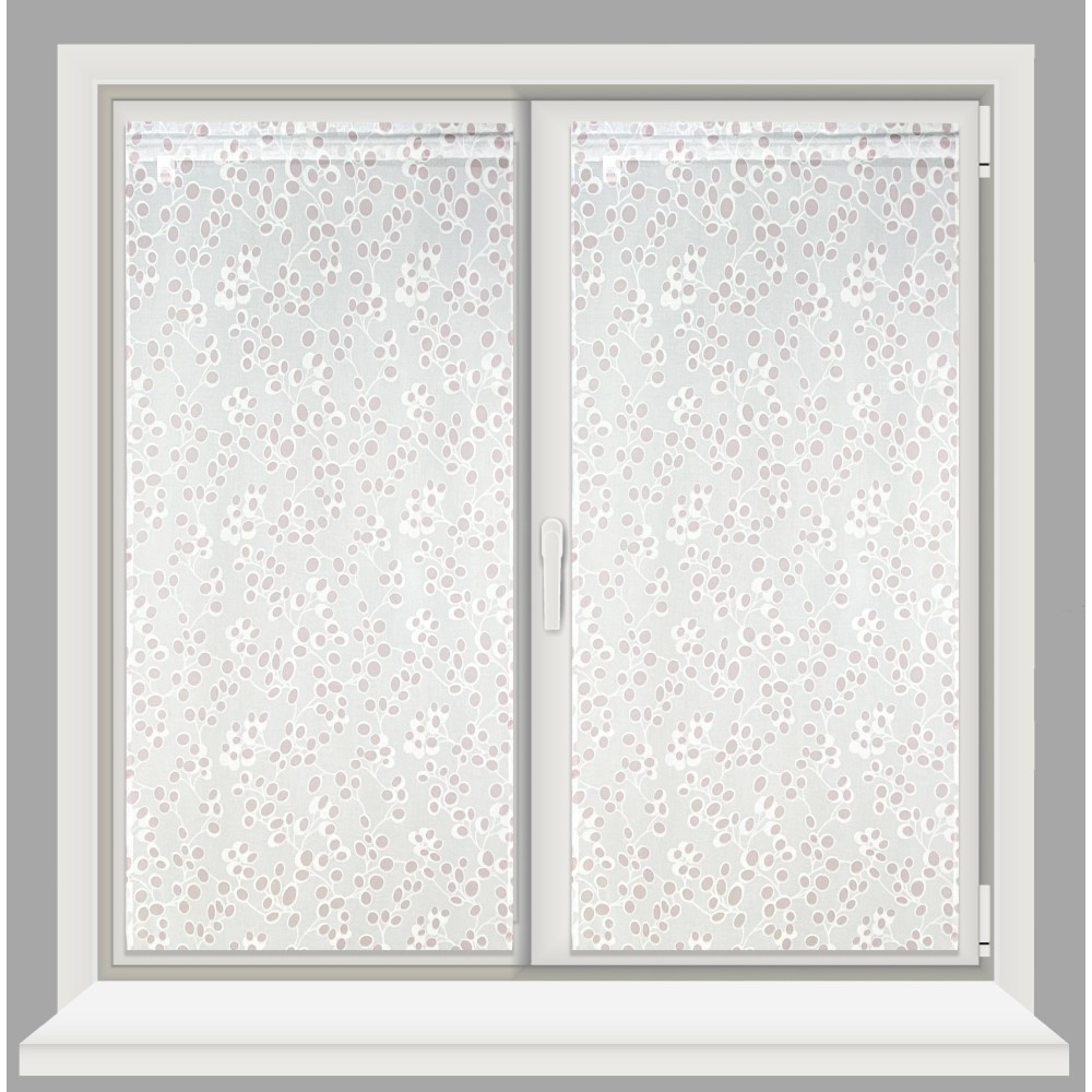 par de cortinas de cristal PRIMAVERA ROSA