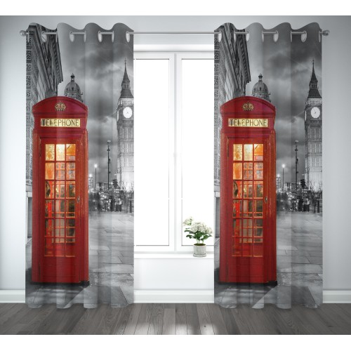 Tent London Big Ben in semi-transparent fabric cm. 140x280