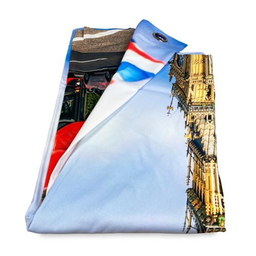 Tienda de Londres, el Big Ben en tela semitransparente cm. 140x280